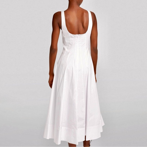 🌺🎉HP🎉🌺 NWT Staud Wells Midi Dress White - Picture 2 of 16